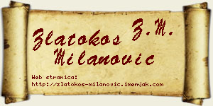 Zlatokos Milanović vizit kartica